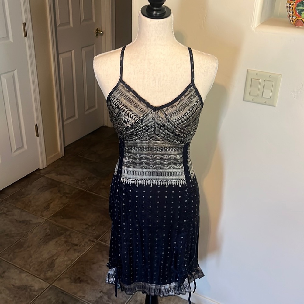 Beautiful silk dress with embroidery